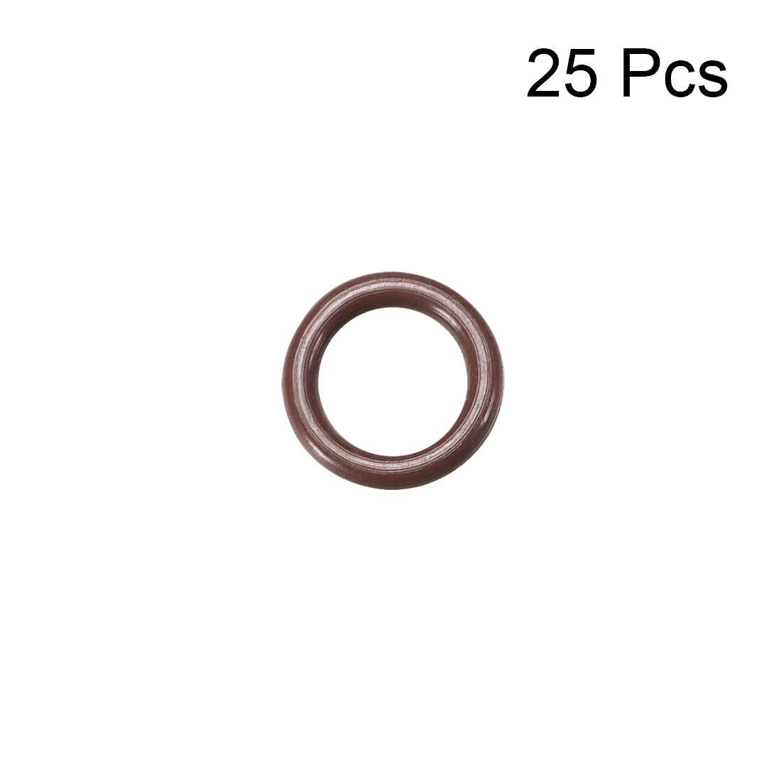 Harfington Fluorine Rubber O Rings, Seal Gasket Brown 25Pcs
