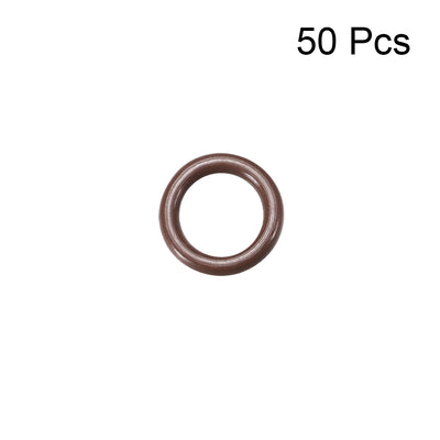 Harfington Uxcell Fluorine Rubber O-Rings 5mm OD 3mm ID 1mm Width, Metric FKM Sealing Gasket, Pack of 50