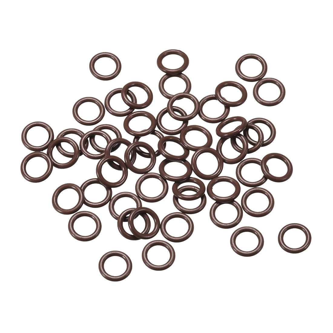 uxcell Uxcell Fluorine Rubber O-Rings 5mm OD 3mm ID 1mm Width, Metric FKM Sealing Gasket, Pack of 50