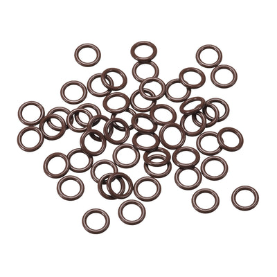 uxcell Uxcell Fluorine Rubber O-Rings 5mm OD 3mm ID 1mm Width, Metric FKM Sealing Gasket, Pack of 50