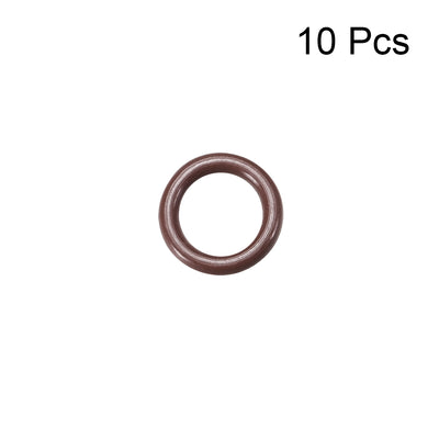 Harfington Uxcell Fluorine Rubber O-Rings 6mm OD 4mm ID 1mm Width, Metric FKM Sealing Gasket, Pack of 10