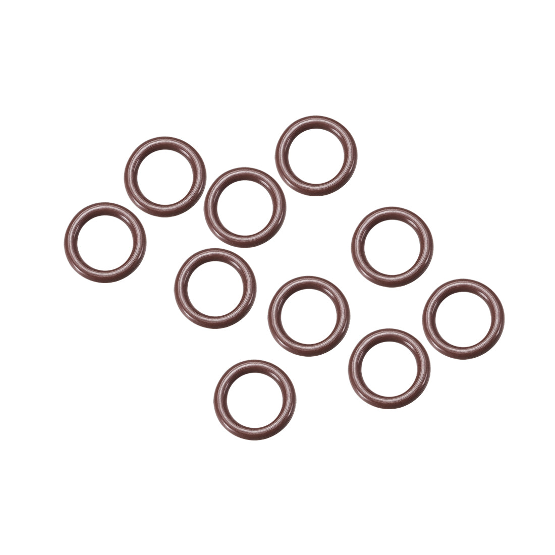 uxcell Uxcell Fluorine Rubber O-Rings 6mm OD 4mm ID 1mm Width, Metric FKM Sealing Gasket, Pack of 10