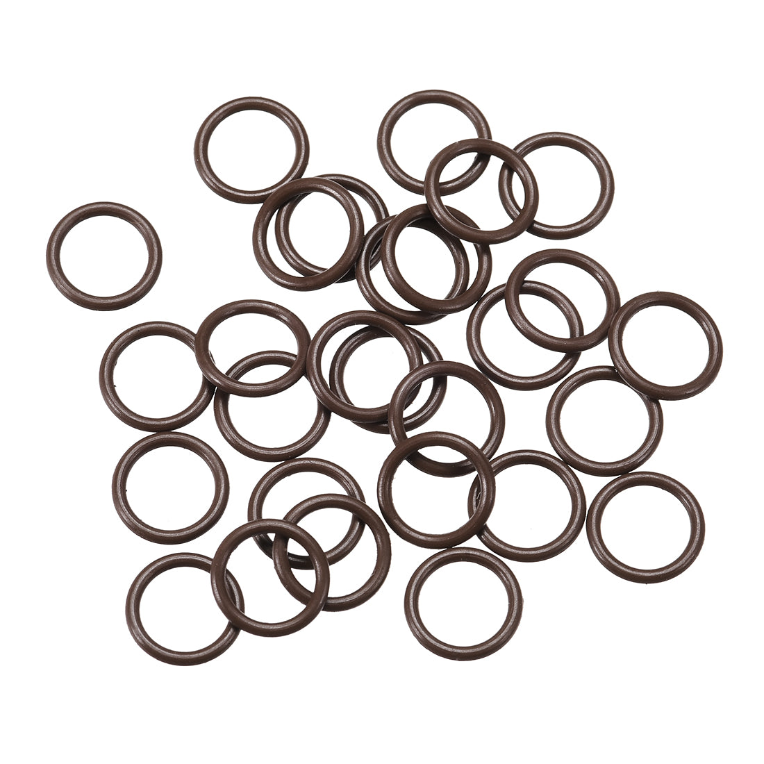 Harfington Fluorine Rubber O Rings, Seal Gasket Brown 25Pcs