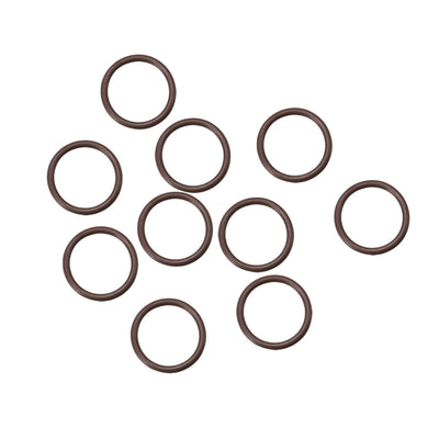 uxcell Uxcell Fluorine Rubber O-Rings 10mm OD 8mm ID 1mm Width, Metric FKM Sealing Gasket, Pack of 10