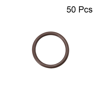 Harfington Uxcell Fluorine Rubber O-Rings 10mm OD 8mm ID 1mm Width, Metric FKM Sealing Gasket, Pack of 50