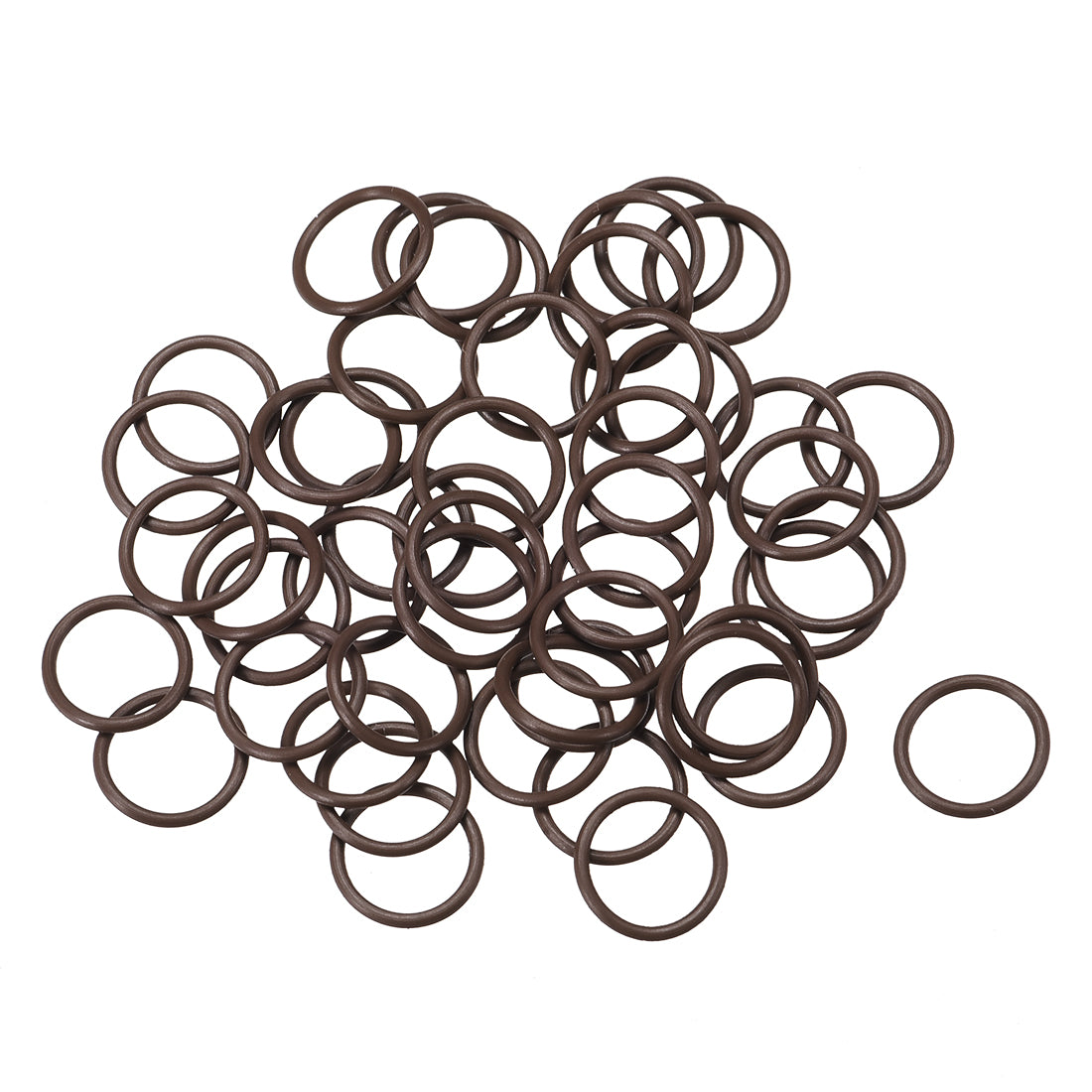 uxcell Uxcell Fluorine Rubber O-Rings 10mm OD 8mm ID 1mm Width, Metric FKM Sealing Gasket, Pack of 50