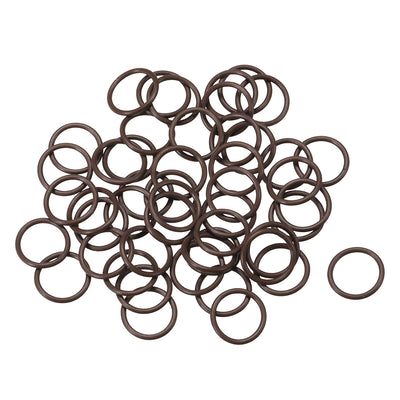 uxcell Uxcell Fluorine Rubber O-Rings 10mm OD 8mm ID 1mm Width, Metric FKM Sealing Gasket, Pack of 50