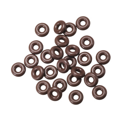 Harfington Fluorine Rubber O Rings, Seal Gasket Brown 25Pcs
