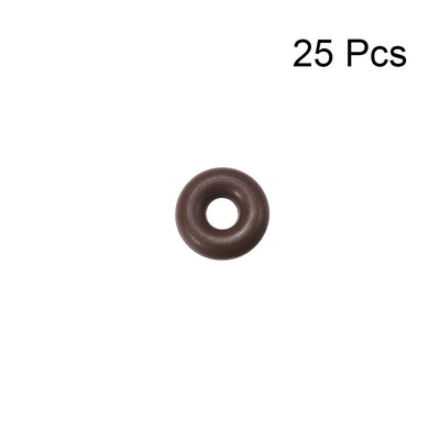 Harfington Fluorine Rubber O Rings, Seal Gasket Brown 25Pcs