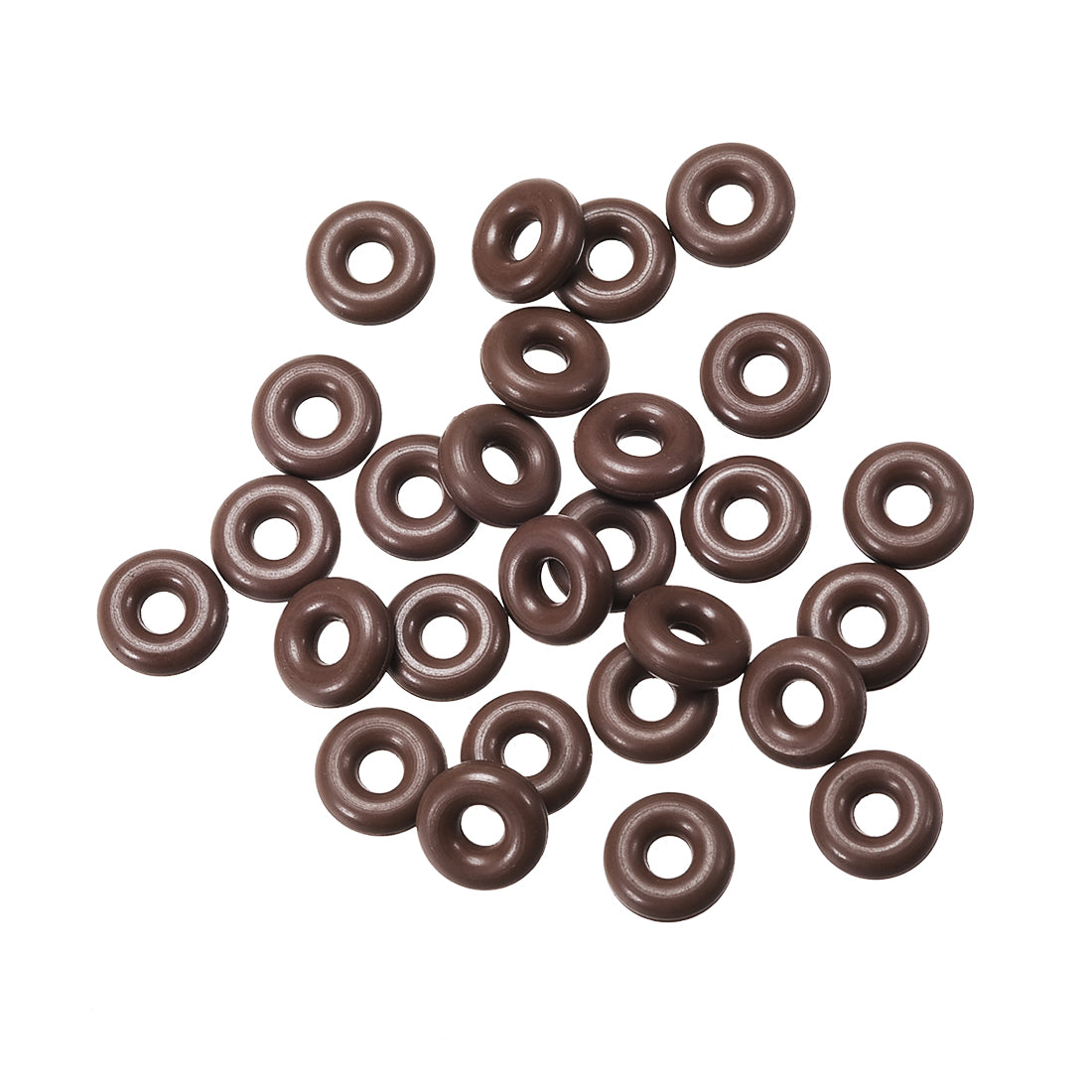 Harfington Fluorine Rubber O Rings, Seal Gasket Brown 25Pcs