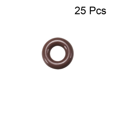 Harfington Fluorine Rubber O Rings, Seal Gasket Brown 25Pcs