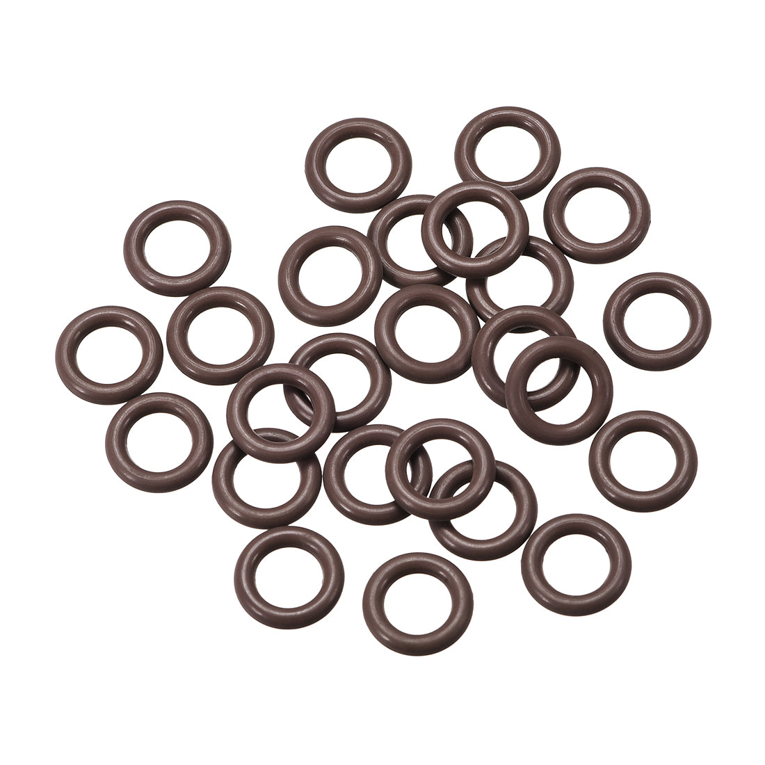 uxcell Uxcell Fluorine Rubber O-Rings 10mm OD 6.2mm ID 1.9mm Width, Metric FKM Sealing Gasket, Pack of 25
