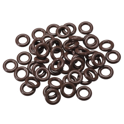 uxcell Uxcell Fluorine Rubber O-Rings 14mm OD 7mm ID 3.5mm Width, Metric FKM Sealing Gasket, Pack of 50