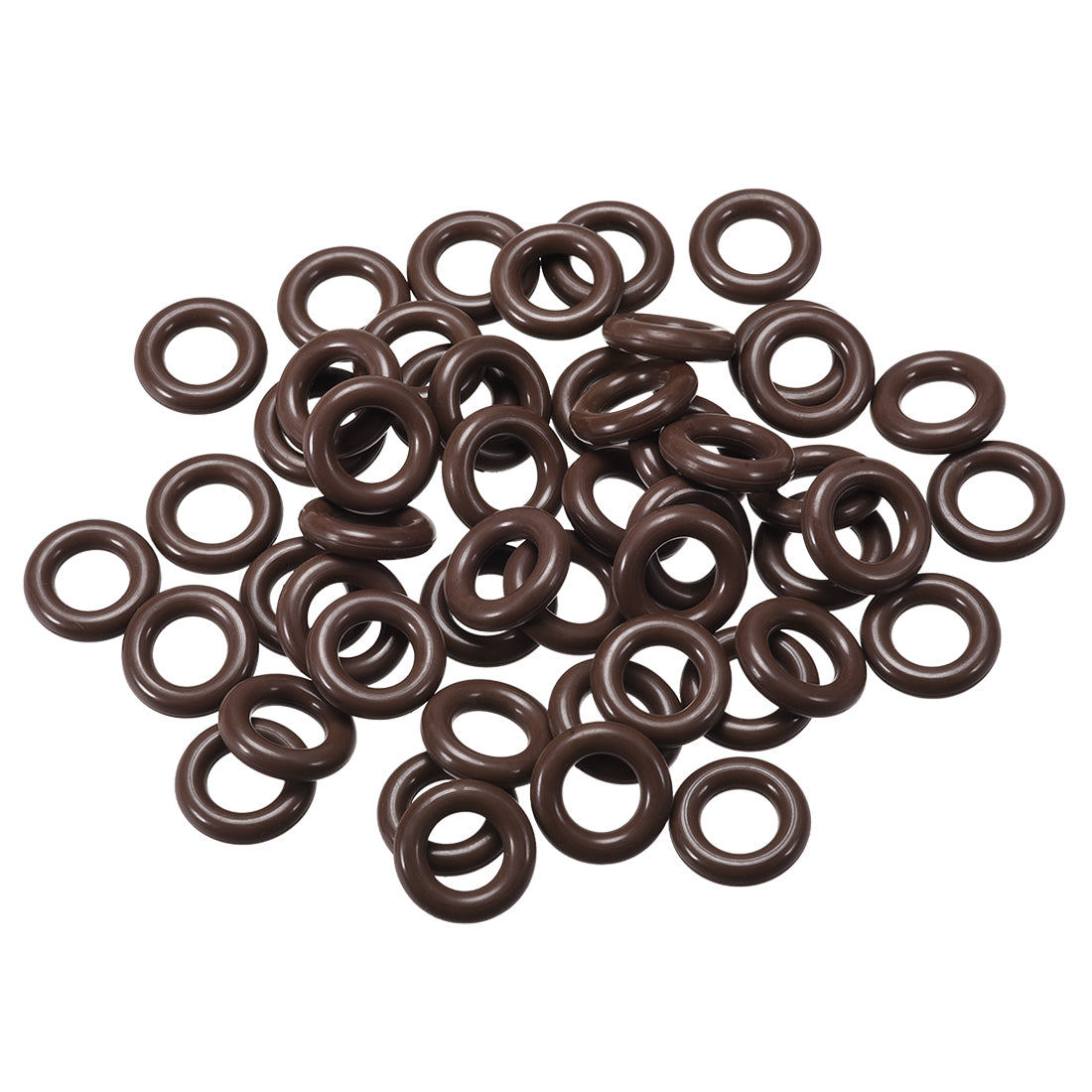 uxcell Uxcell Fluorine Rubber O Rings, Seal Gasket Brown 50Pcs
