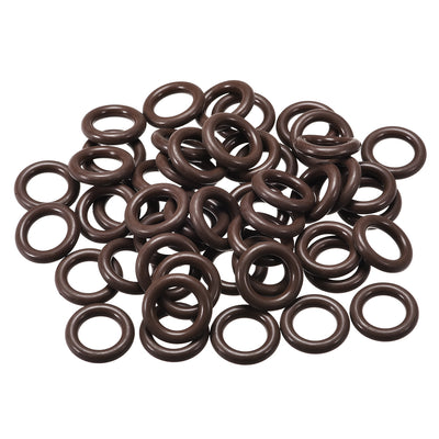 uxcell Uxcell Fluorine Rubber O-Rings 17mm OD 10mm ID 3.5mm Width, Metric FKM Sealing Gasket, Pack of 50