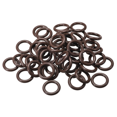 Harfington Uxcell Fluorine Rubber O Rings, Seal Gasket Brown 50Pcs