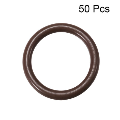 Harfington Uxcell Fluorine Rubber O Rings, Seal Gasket Brown 50Pcs