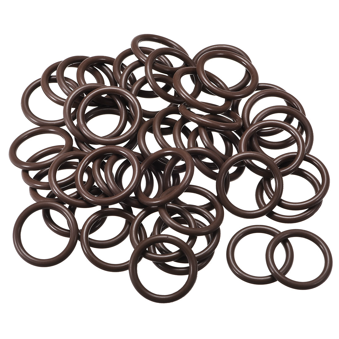 uxcell Uxcell Fluorine Rubber O Rings, Seal Gasket Brown 50Pcs