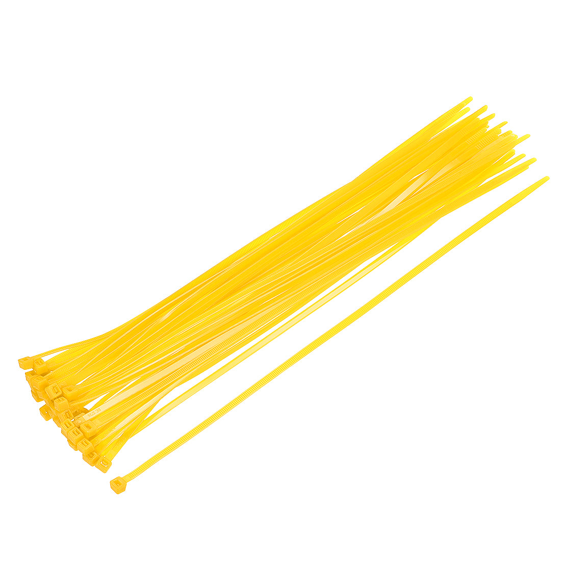 uxcell Uxcell Cable Zip Ties 350mmx4.8mm Self-Locking Nylon Tie Wraps Yellow 100pcs