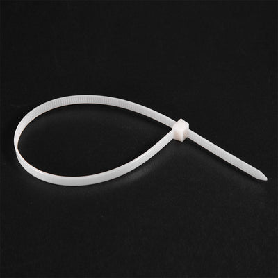 Harfington Uxcell Cable Zip Ties 300mmx7.6mm Self-Locking Nylon Tie Wraps White 60pcs