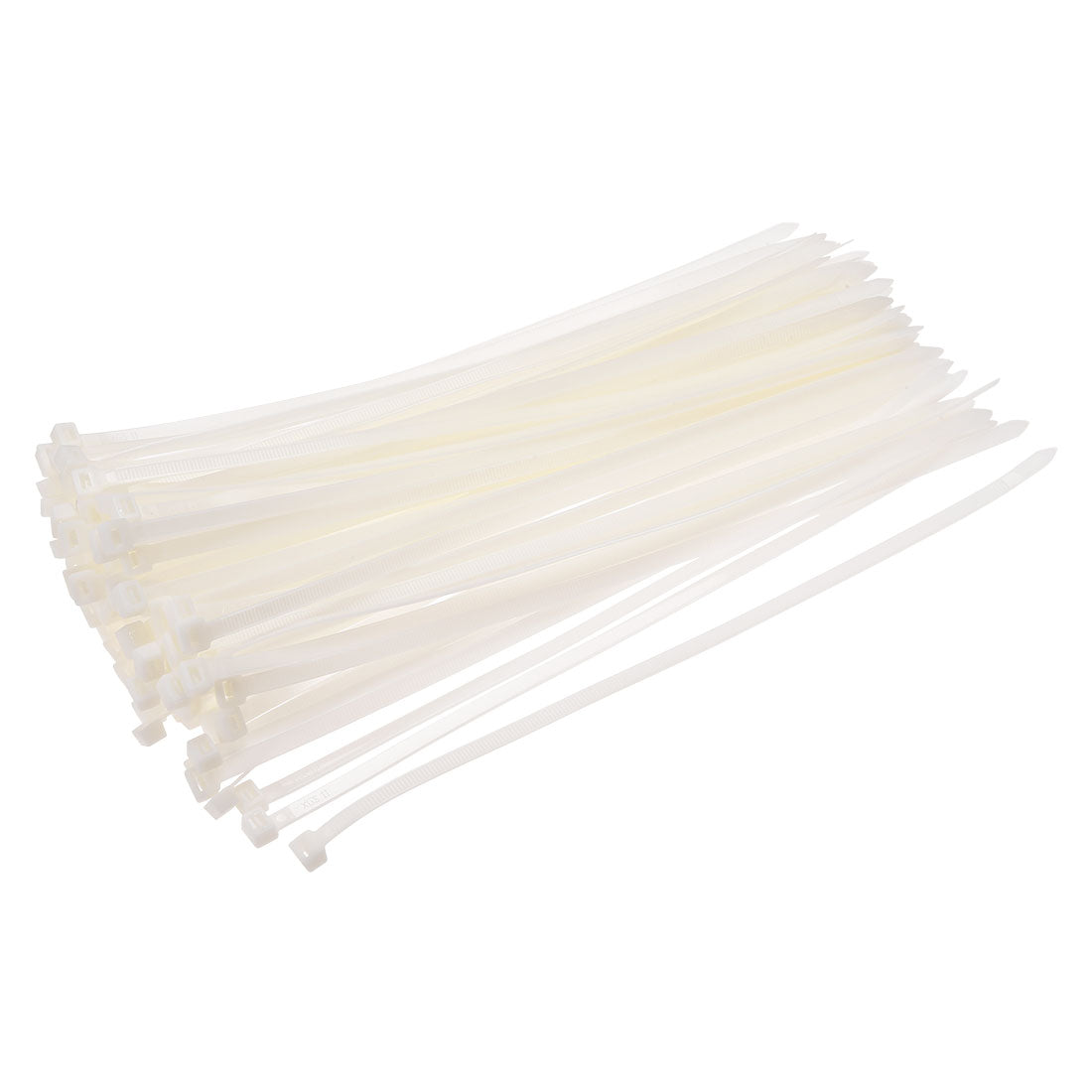 uxcell Uxcell Cable Zip Ties 300mmx7.6mm Self-Locking Nylon Tie Wraps White 60pcs