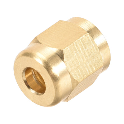 Harfington Uxcell Brass Tubing Nut Tube Fitting Compression Insert Hydraulic Nuts M8x4mm 16pcs