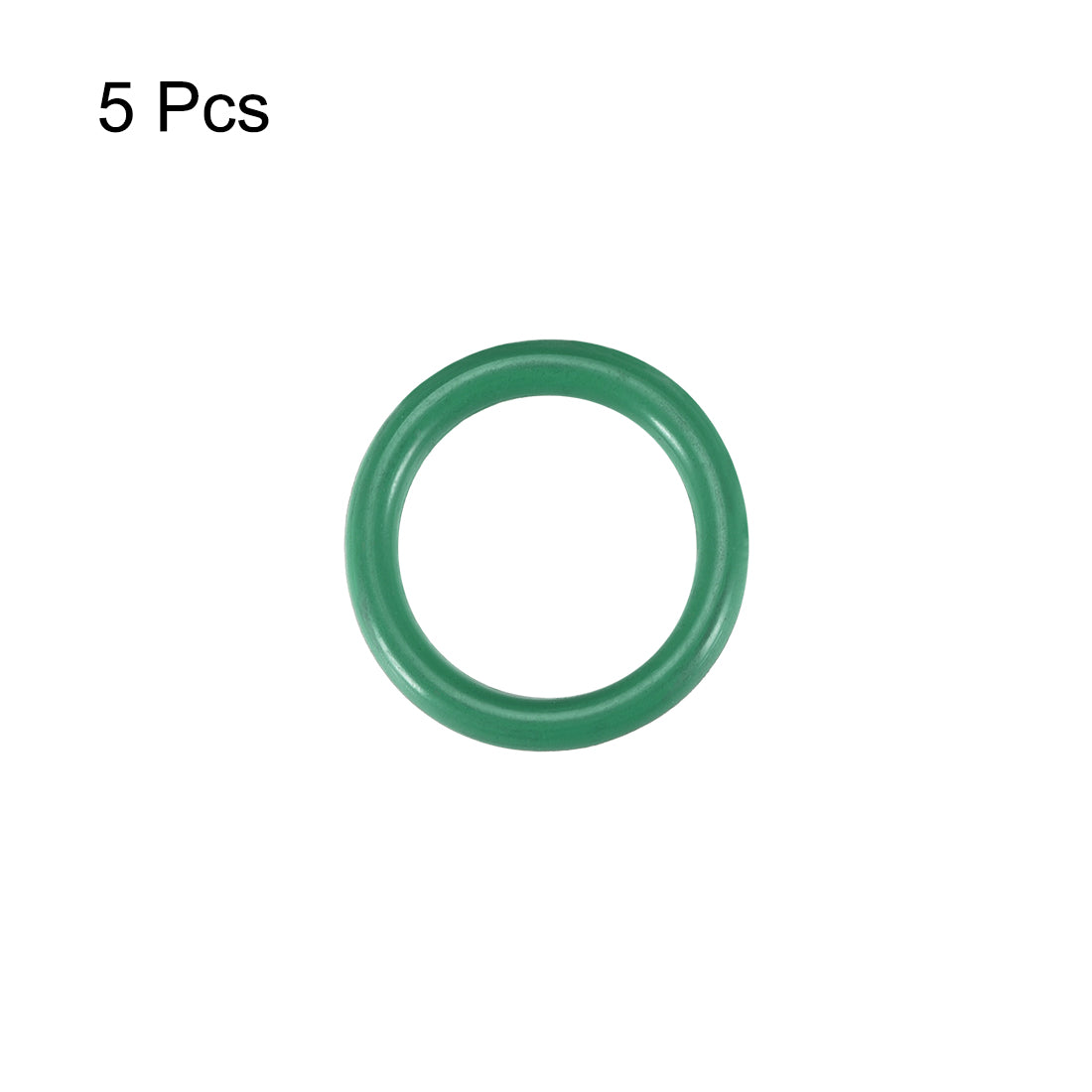 uxcell Uxcell Fluorine Rubber O Rings, 14mm OD, 10mm Inner Diameter, 2mm Width, Seal Gasket Green 5Pcs