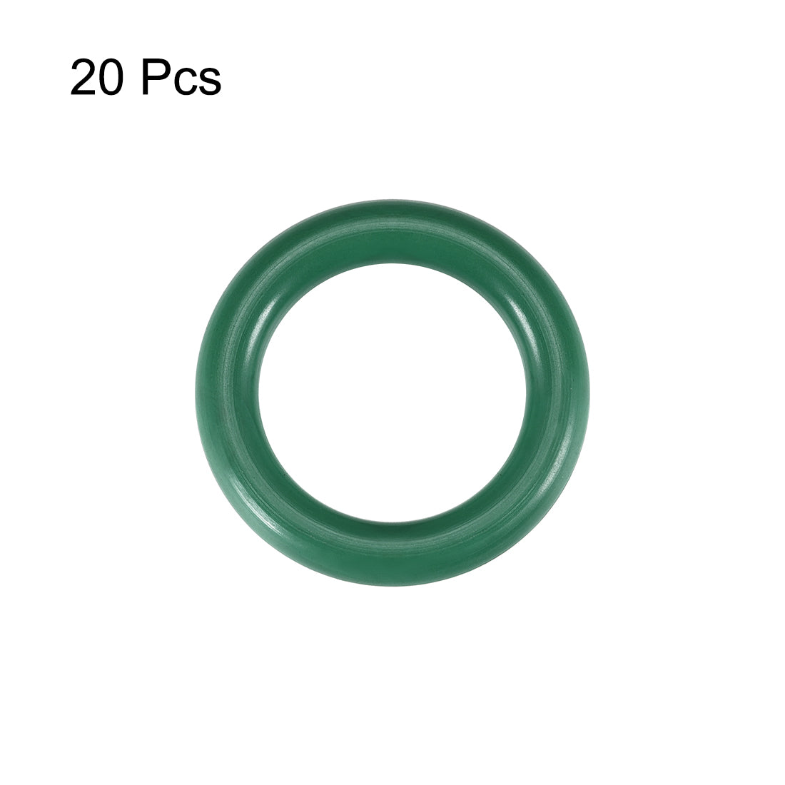 uxcell Uxcell Fluorine Rubber O Rings, 21mm OD, 14mm Inner Diameter, 3.5mm Width, Seal Gasket Green 20Pcs
