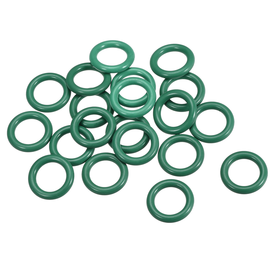 uxcell Uxcell Fluorine Rubber O Rings, 22mm OD, 15mm Inner Diameter, 3.5mm Width, Seal Gasket Green 20Pcs