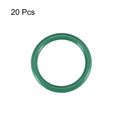 Harfington Uxcell Fluorine Rubber O Rings, 26mm OD, 19mm Inner Diameter, 3.5mm Width, Seal Gasket Green 20Pcs
