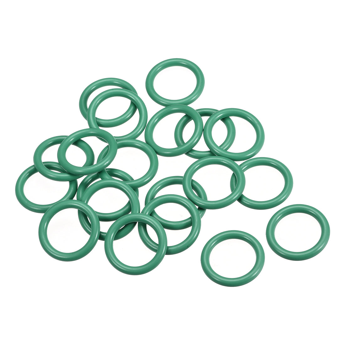 uxcell Uxcell Fluorine Rubber O Rings, 26mm OD, 19mm Inner Diameter, 3.5mm Width, Seal Gasket Green 20Pcs