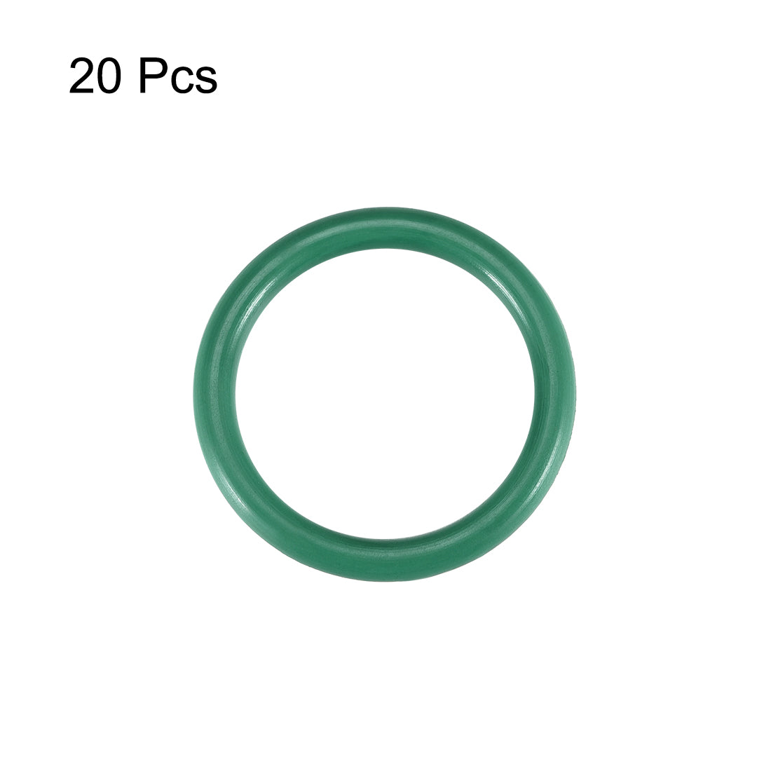 uxcell Uxcell Fluorine Rubber O Rings, 27mm OD, 20mm Inner Diameter, 3.5mm Width, Seal Gasket Green 20Pcs