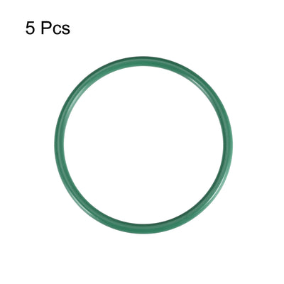 Harfington Uxcell Fluorine Rubber O Rings, 59mm OD, 52.8mm Inner Diameter, 3.1mm Width, Seal Gasket Green 5Pcs