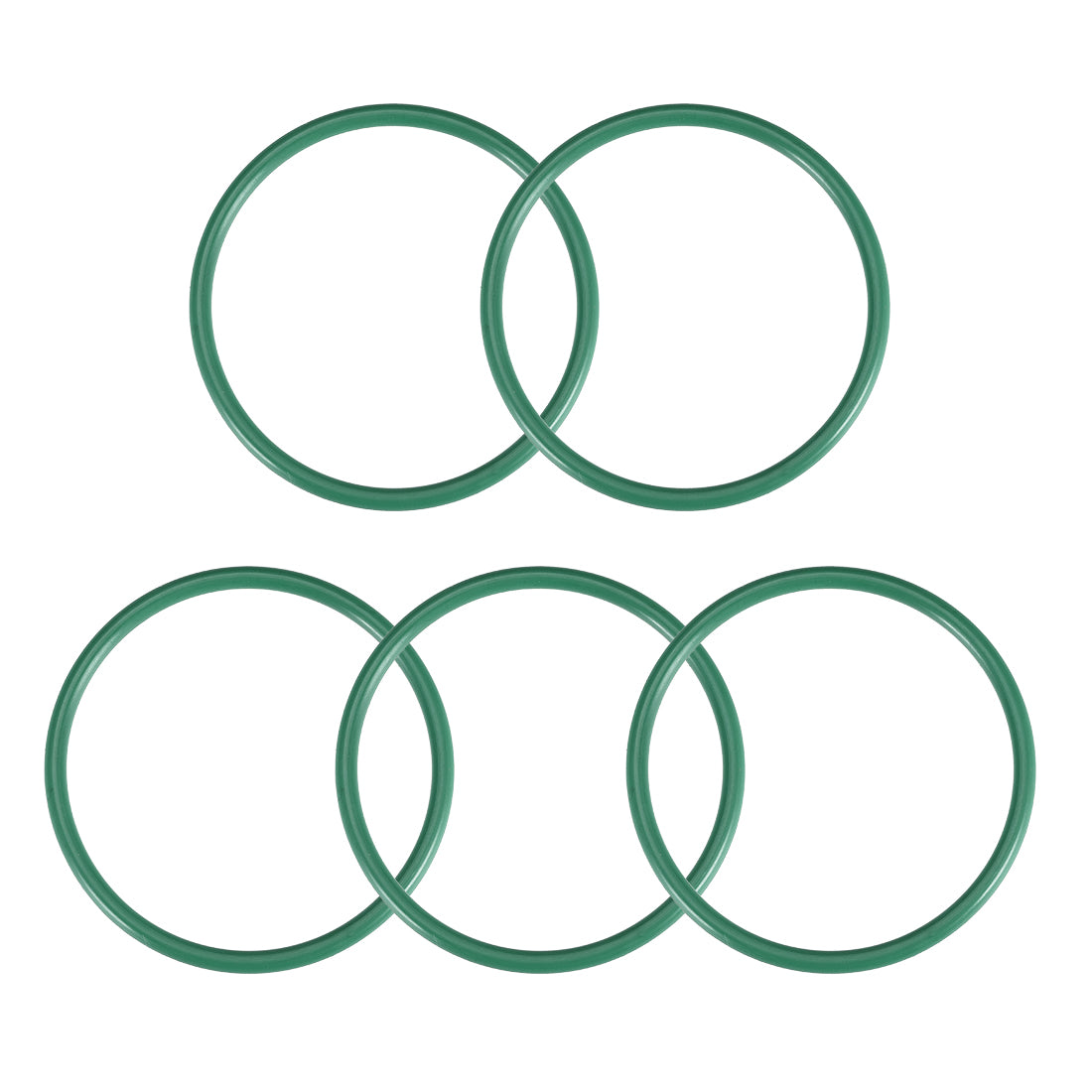 uxcell Uxcell Fluorine Rubber O Rings, 59mm OD, 52.8mm Inner Diameter, 3.1mm Width, Seal Gasket Green 5Pcs