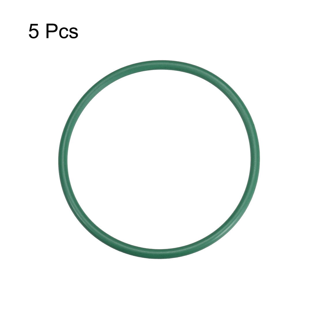 uxcell Uxcell Fluorine Rubber O Rings, 60mm OD, 53.8mm Inner Diameter, 3.1mm Width, Seal Gasket Green 5Pcs