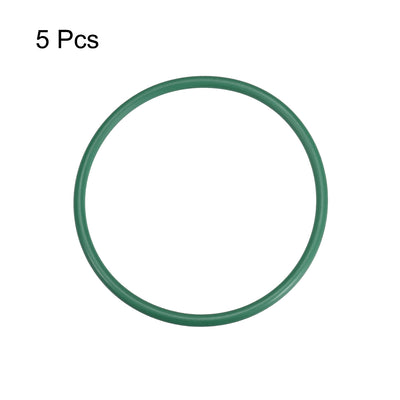 Harfington Uxcell Fluorine Rubber O Rings, 62mm OD, 55.8mm Inner Diameter, 3.1mm Width, Seal Gasket Green 5Pcs