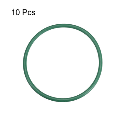 Harfington Uxcell Fluorine Rubber O Rings, 63mm OD, 56.8mm Inner Diameter, 3.1mm Width, Seal Gasket Green 10Pcs