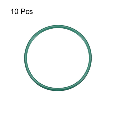 Harfington Uxcell Fluorine Rubber O Rings, 65mm OD, 58.8mm Inner Diameter, 3.1mm Width, Seal Gasket Green 10Pcs