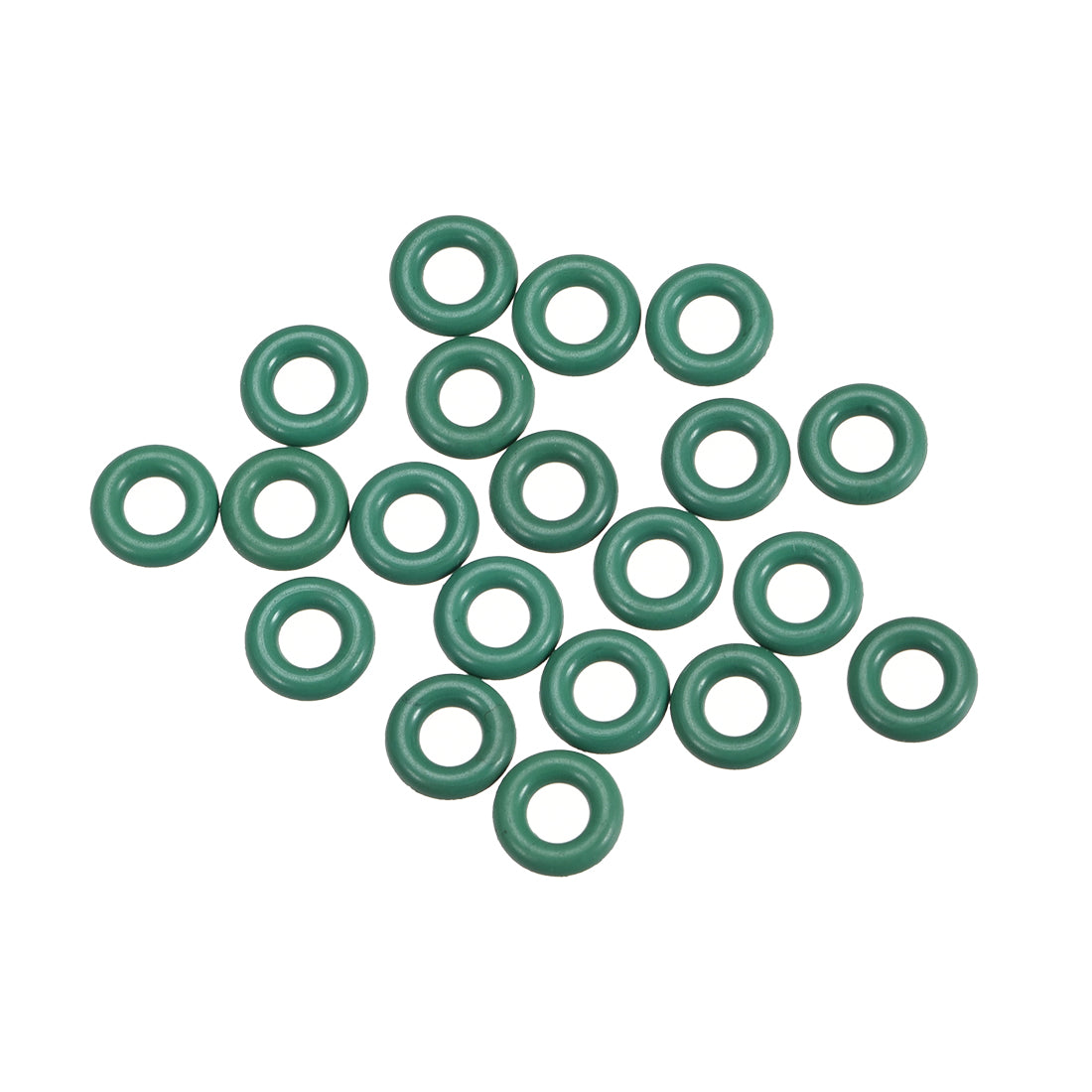 uxcell Uxcell Fluorine Rubber O Rings, 9mm OD, 4.2mm Inner Diameter, 2.4mm Width, Seal Gasket Green 20Pcs