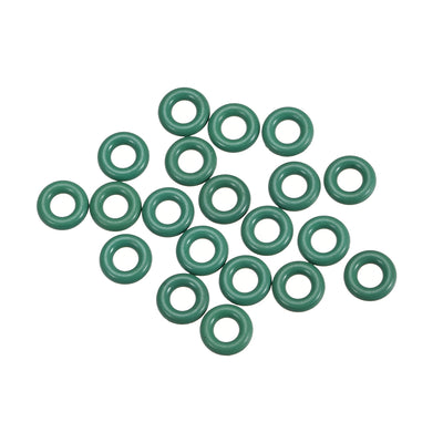 uxcell Uxcell Fluorine Rubber O Rings, 9mm OD, 4.2mm Inner Diameter, 2.4mm Width, Seal Gasket Green 20Pcs