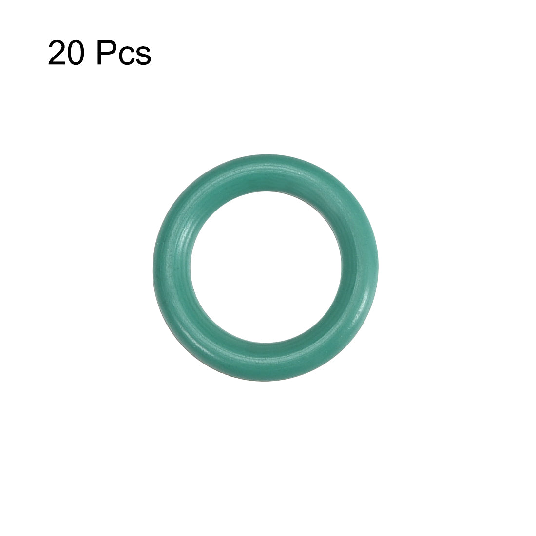 uxcell Uxcell Fluorine Rubber O Rings, 12mm OD, 7.2mm Inner Diameter, 2.4mm Width, Seal Gasket Green 20Pcs