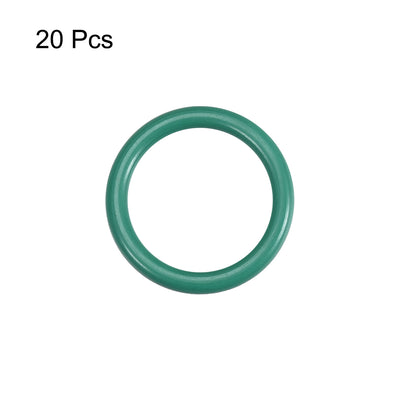 Harfington Uxcell Fluorine Rubber O Rings, 22mm OD, 17.2mm Inner Diameter, 2.4mm Width, Seal Gasket Green 20Pcs