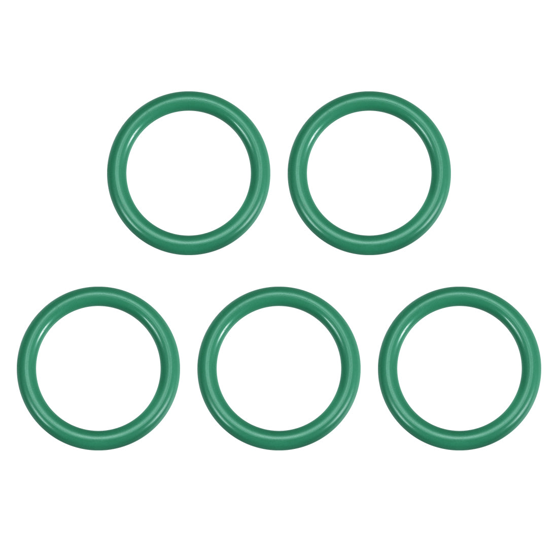uxcell Uxcell Fluorine Rubber O Rings, 24mm OD, 19.2mm Inner Diameter, 2.4mm Width, Seal Gasket Green 5Pcs