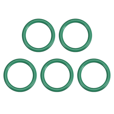 uxcell Uxcell Fluorine Rubber O Rings, 24mm OD, 19.2mm Inner Diameter, 2.4mm Width, Seal Gasket Green 5Pcs