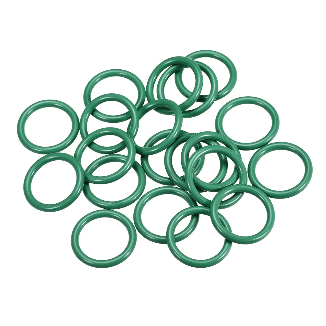 uxcell Uxcell Fluorine Rubber O Rings, 25mm OD, 20.2mm Inner Diameter, 2.4mm Width, Seal Gasket Green 20Pcs