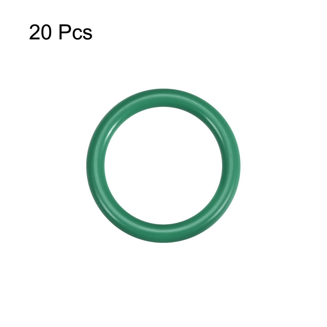 uxcell Uxcell Fluorine Rubber O Rings, 26mm OD, 21.2mm Inner Diameter, 2.4mm Width, Seal Gasket Green 20Pcs