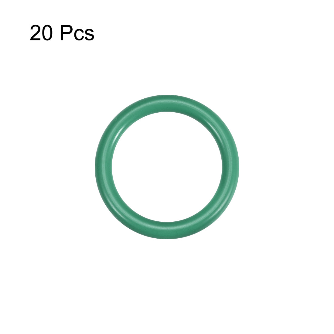 uxcell Uxcell Fluorine Rubber O Rings, 27mm OD, 22.2mm Inner Diameter, 2.4mm Width, Seal Gasket Green 20Pcs