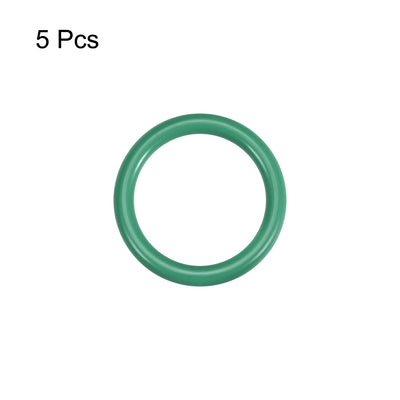 Harfington Uxcell Fluorine Rubber O Rings, 28mm OD, 23.2mm Inner Diameter, 2.4mm Width, Seal Gasket Green 5Pcs