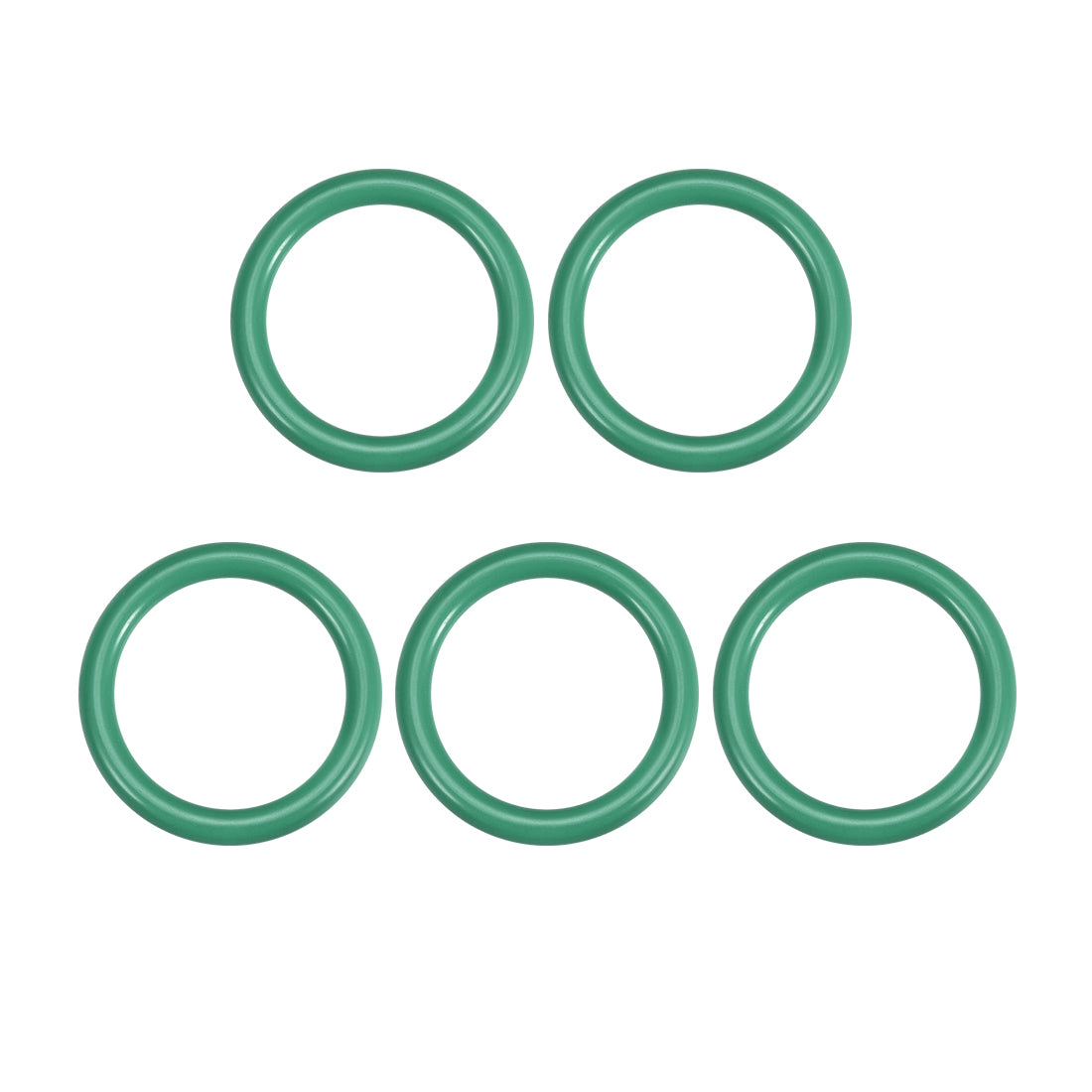 uxcell Uxcell Fluorine Rubber O Rings, 30mm OD, 25.2mm Inner Diameter, 2.4mm Width, Seal Gasket Green 5Pcs