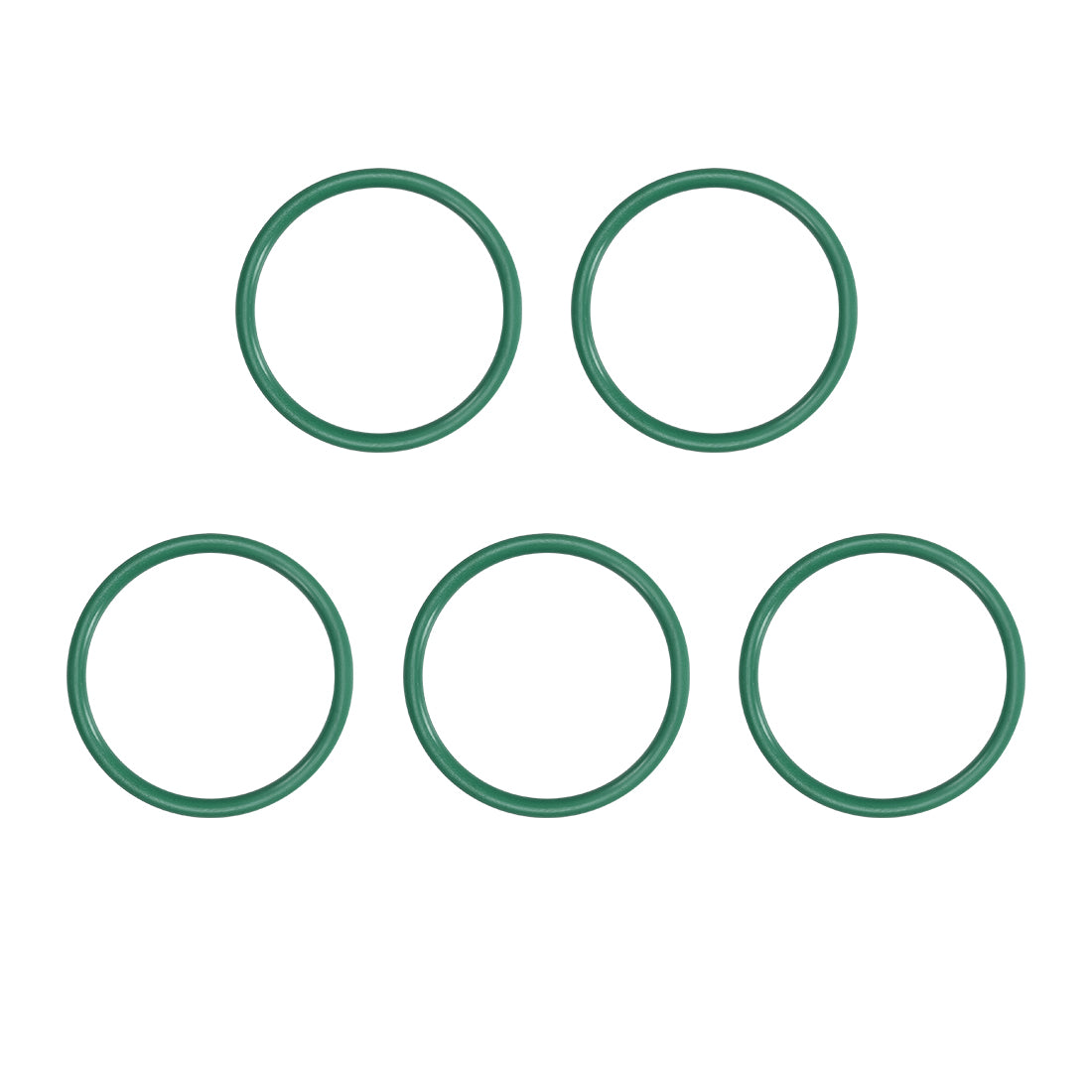 uxcell Uxcell Fluorine Rubber O Rings, 32mm OD, 27.2mm Inner Diameter, 2.4mm Width, Seal Gasket Green 5Pcs